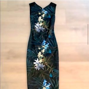 New Ted Baker Loua Twilight Floral Fitted Dress